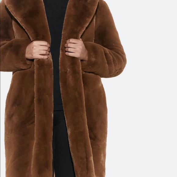 Apparis Laure Long Faux Fur Coat NWOT sz XS - Picture 4 of 8